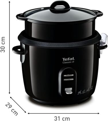 Нова класична рисоварка Tefal RK1038 автоматичні програми Функція збереження тепла Ємність 5 л Функція приготування на парі Чорний-металік