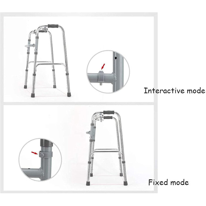 Ходунки, розбірні, для людей похилого віку, ультравузька розбірна рама для ходьби, легкий допоміжний засіб для ходьби для літніх людей, регулюється по висоті