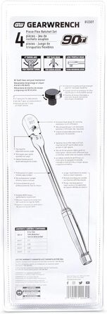 Набір тріскачок GearWrench 81230T, 1/4, 3/8 і 1/2, 90 зубців, 4 шт.