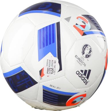 Чоловічий м'яч adidas Euro 2016 Mini, білий/яскраво-синій/нічний індиго, 1