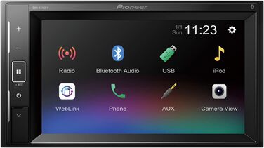 Автомагнітола Pioneer, 2-DIN дисплей 15,7 см (6,2), з Bluetooth Single