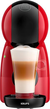 Кавова капсульна машина Krups KP1A35 Nescaf Dolce Gusto Piccolo XS 15 бар ультракомпактний Еспресо високого тиску Понад 30 кавових творінь Автоматичне вимкнення Червоний/Чорний Червоний і чорний