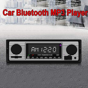 Автомобільний MP3-плеєр, Автомобільне радіо MP3-плеєр FM-радіо Bluetooth Гучний зв'язок Автомобільна стереосистема Цифровий медіаплеєр Автомобільні аксесуари USB 2.0 Музичний плеєр (чорний - приблизно 188x57x65 мм)