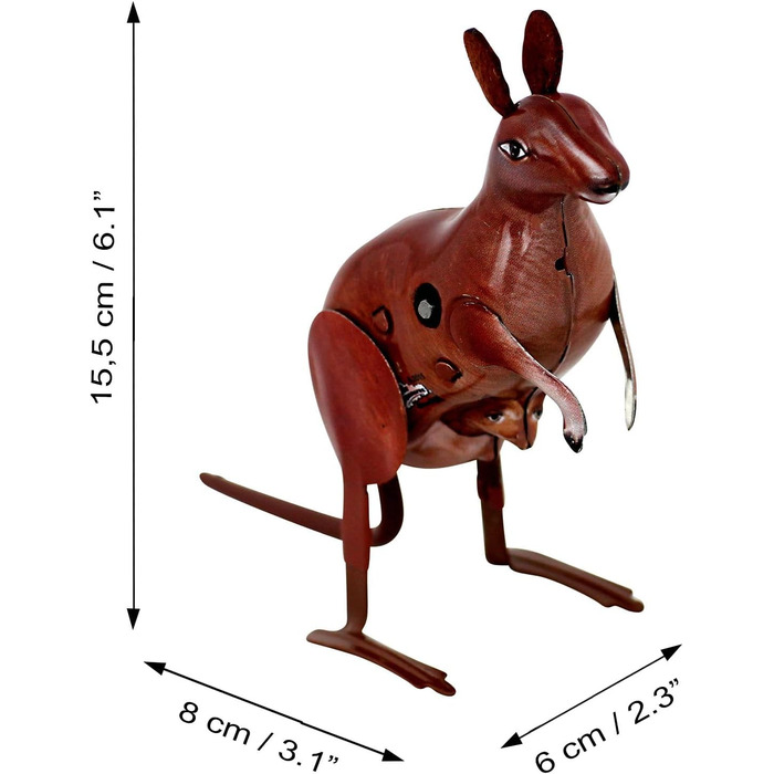 Бляшана іграшка - кенгуру, що стрибає