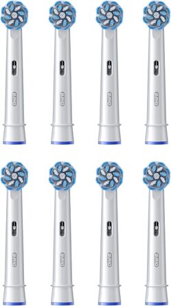 Щітки для електричної зубної щітки Oral-B Pro Sensitive Clean, 8 шт. , дбайливе чищення зубів, інноваційна Х-подібна щетина, оригінальна насадка для зубної щітки Oral-B, зроблено в Німеччині