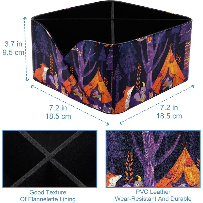 Тримач для макіяжу FNETJXF, організація та зберігання офісу, веганська шкіра, пульт дистанційного керування Caddy, лісовий їжак, лисиця, єнот, красива тварина, канцелярське приладдя, шаблон настільного органайзера 893