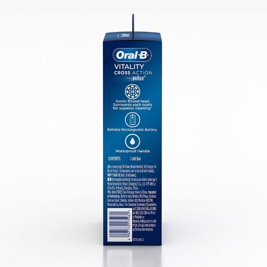 Електрична зубна щітка Oral-B 610498 Vitality 100 Crossaction, акумуляторна, синя синя одинарна