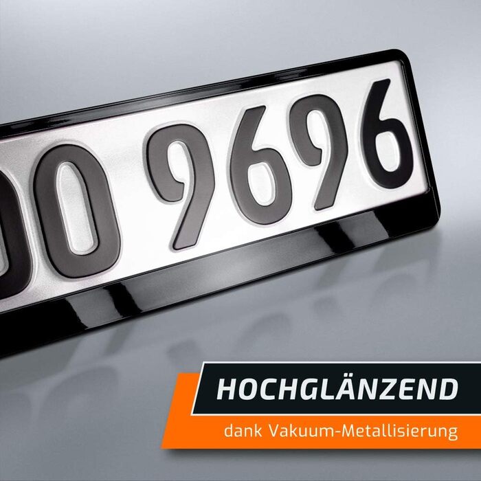 Тримач номерного знака schildEVO 2 ЧОРНИЙ Глянцевий Металік Вид рояльного лаку Тримач номерного знака Тримач номерного знака Доставка DHL