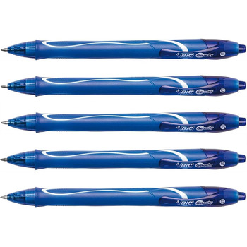 Гелева ручка BIC Gelocity Quick Dry, ширина лінії синя, 5 шт.