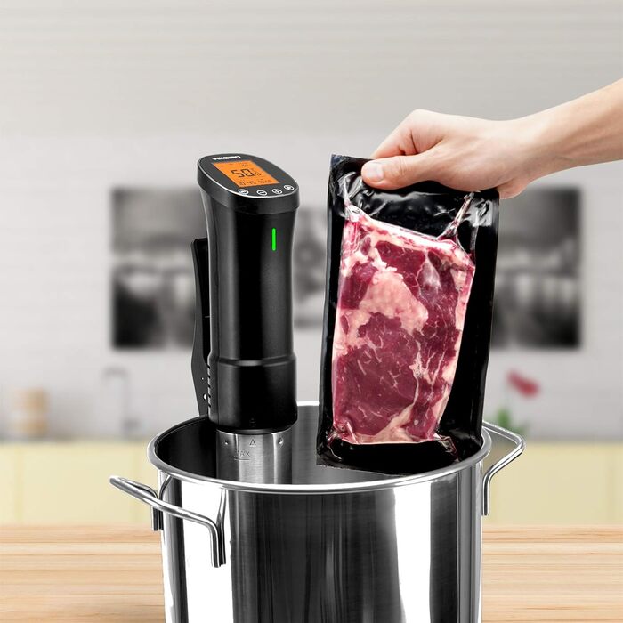 Вт, ISV-200W Sous Vide Cooker App Control, циркуляція 360, температура 0C-90C, 1000