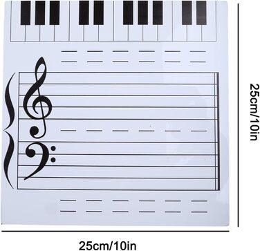 В-1 Стирається Нотна Дошка Для Вивчення Нот Для Вивчення Нот Підвісна Стільниця З Сухою Ручкою Протирання Ручка Шкільний Реквізит Музична Нотна Дошка, 2-