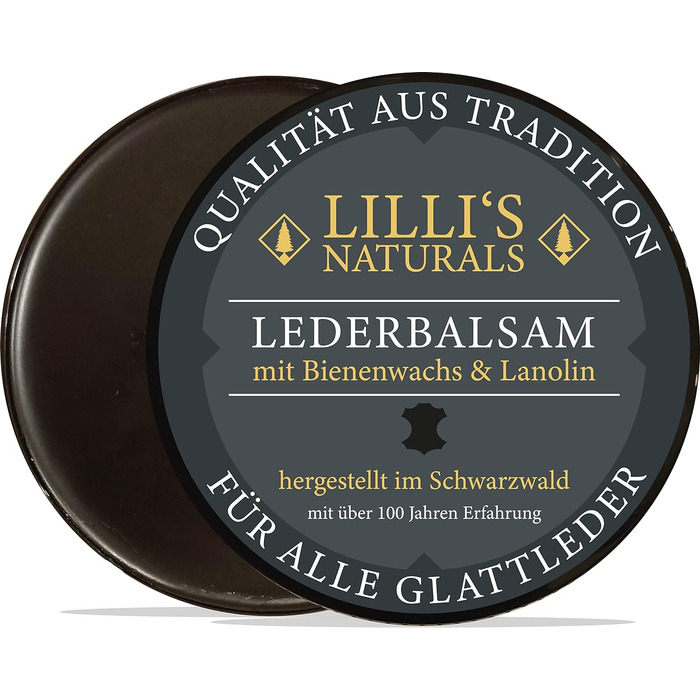 Крем для взуття Lillis Leather Care Leather Balm 200мл в наборі з щіткою для взуття та щіткою-банкою Leather Care Black