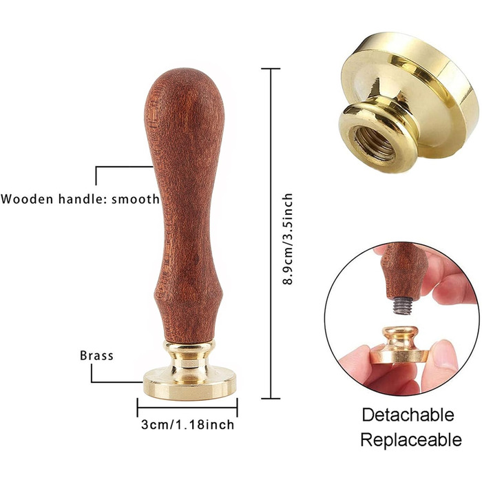 Штамп з восковою печаткою для собак CRASPIRE, вінок для цуценят, знімний латунний штамп, голови, 30 мм, з вінтажною дерев'яною ручкою для конвертів своїми руками, запрошення на листи, листівки, свята, прикраси 1099 Вінок з метеликами для собак