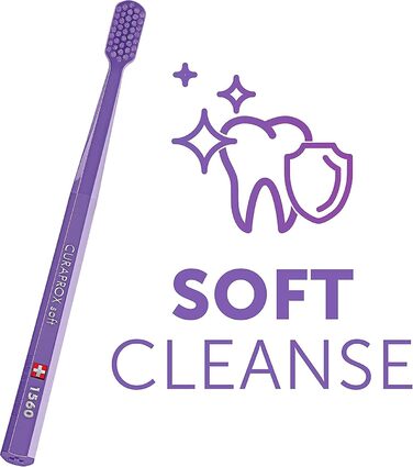 Зубна щітка Curaprox Soft 1560 Sensitive Toothbrush, 6 шт. , краще очищення та міцність, але ніжна м'якість, у чудових кольорах для нього та неї.