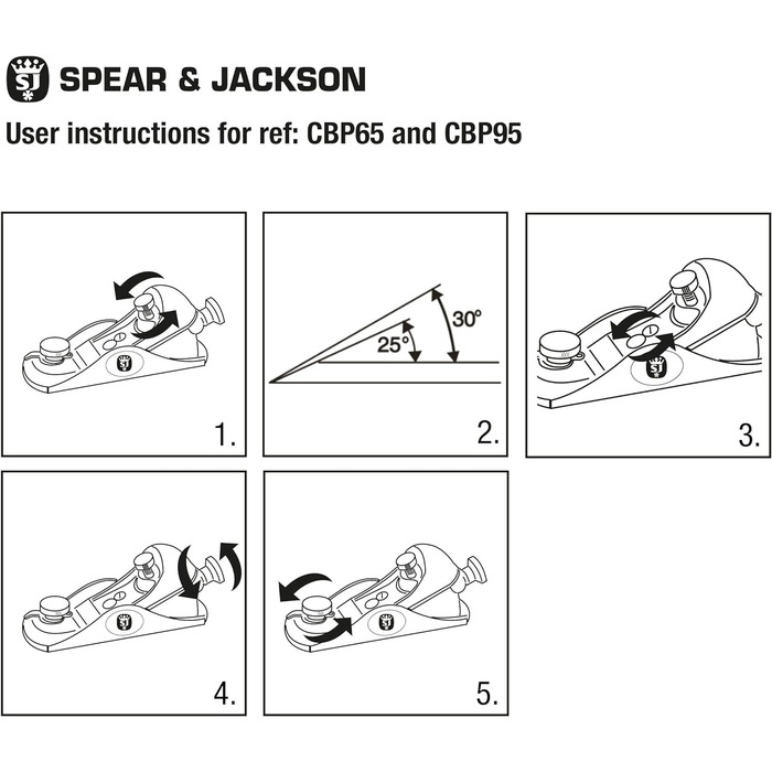 Рубанок столярний Spear & Jackson CBP95, 24 см