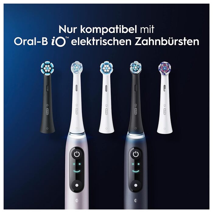 Щітки для чищення електричної зубної щітки Oral-B iO Ultimate, 4 шт., Ultimate Tooth Cleaning with iO Technology, чорна, готова до поштової скриньки упаковка (8 шт. (1 упаковка))