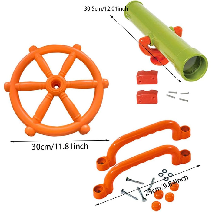 Дитячий ігровий майданчик аксесуари піратський корабель частини гойдалки кріплення на відкритому повітрі ігровий набір для вулиці, 4 шт. и зелений