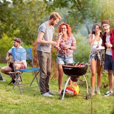 Набір садових стільців Relaxdays з 2 шт. , розкладне крісло для саду, балкона, тераси, металеве крісло для кемпінгу до 120 кг, атмосферостійке, синє