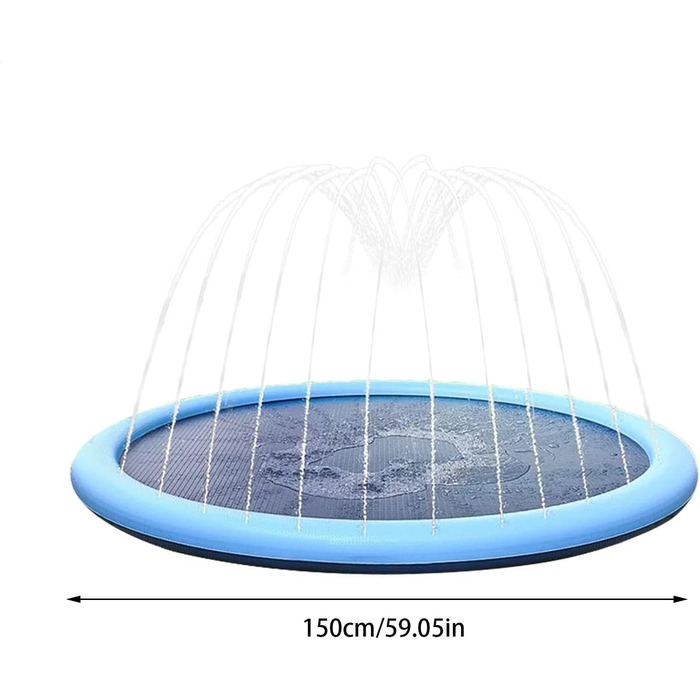 Килимок для пляжного розпилення demaxiyad, килимок для розпилення води, килимок для розпилення води для дітей килимок для розпилення води для ігор на свіжому повітрі для дітей у віці 4-8 років 150см