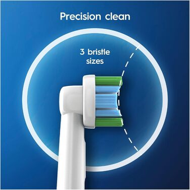 Акумуляторна зубна щітка Oral-B Pro, насадка для зубної щітки Precision Clean, засіб для видалення зубного нальоту для зубів, 2 батарейки в комплекті, чорна ука (1 упаковка)