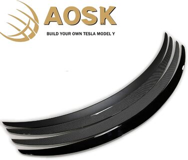 Для Tesla Model Y Spoiler Wing OEM Style ABS Carbon Fiber Pattern на 2020-2023 роки Tesla Model Y Задній спойлер Губа Хвостове крило Кришка багажника (модель Y OEM спойлер, матове вуглецеве волокно) Модель Y OEM спойлер Матове вуглецеве волокно