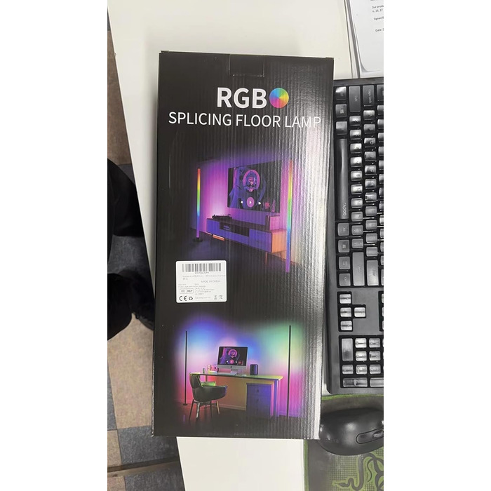 Світлодіодний торшер Вітальня, Кутовий світильник RGB з регулюванням яскравості, Світлодіодний кутовий світильник, Світлодіодний торшер з регулюванням яскравості, Кутові світильники, Розумний світлодіодний торшер з дистанційним керуванням, 16 мільйонів ко