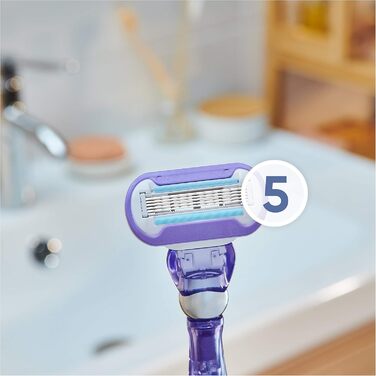 Жіноча бритва Gillette Venus Deluxe Smooth Swirl Razor, жіноча бритва 6 лез бритви з 5-кратним лезом