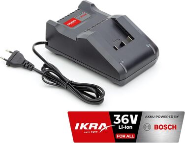 Зарядний пристрій IKRA BOSCH 36V зарядна станція типу AL 36V-20 зі світлодіодним дисплеєм, сумісний з усіма пристроями Bosch 36V