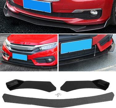 Передній бампер Lip Body Kit Універсальний розгалужувач губ Спойлер Дифузор Canard Protector для автомобіля, 5 шт.