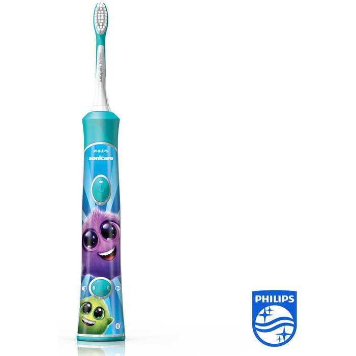 Електрична зубна щітка Philips Sonicare for Kids звукова зубна щітка з таймером, підтримкою додатків і Bluetooth (модель HX6322/04)