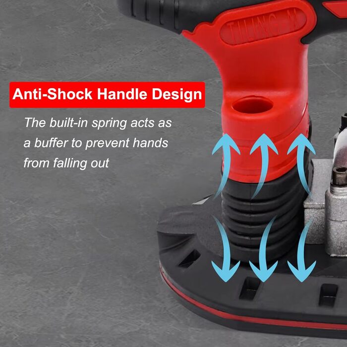 Електричний віброінструмент для плитки, віброрейка для вирівнювання плитки, ручний віброінструмент для плитки 21 В, 6 швидкостей, потужність всмоктування 400 кг