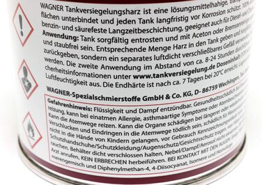 Мл Герметик для бака Wagner Однокомпонентний смоляний бак Seal Смоляний захист, 350