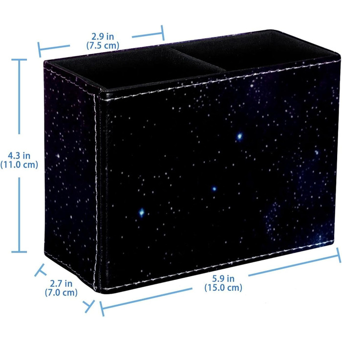 Тримач для пензлів для макіяжу FNETJXF, органайзер для ручок для столу, органайзер для олівців, нічне зоряне небо, фіолетова галактика, канцелярське приладдя, настільний органайзер Pattern 5669
