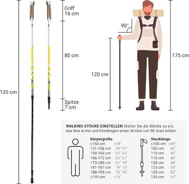 Палиці для скандинавської ходьби Nordic Walking Poles, легкі, з сумкою для перенесення