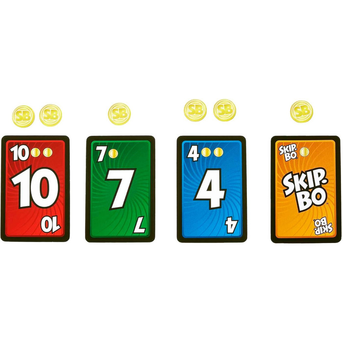 Карткова гра Skip-Bo Mattel Games HJR21 Masters для сім'ї, подорожей та ігрових вечорів, від 2 до 6 гравців, карткова та настільна гра від 6 років Одномісна