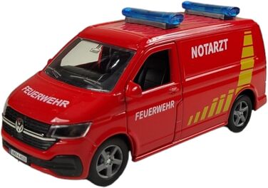 Пожежна машина з причепом DE Die Cast Pull Back 27,5 см, іграшка для дітей, 520321