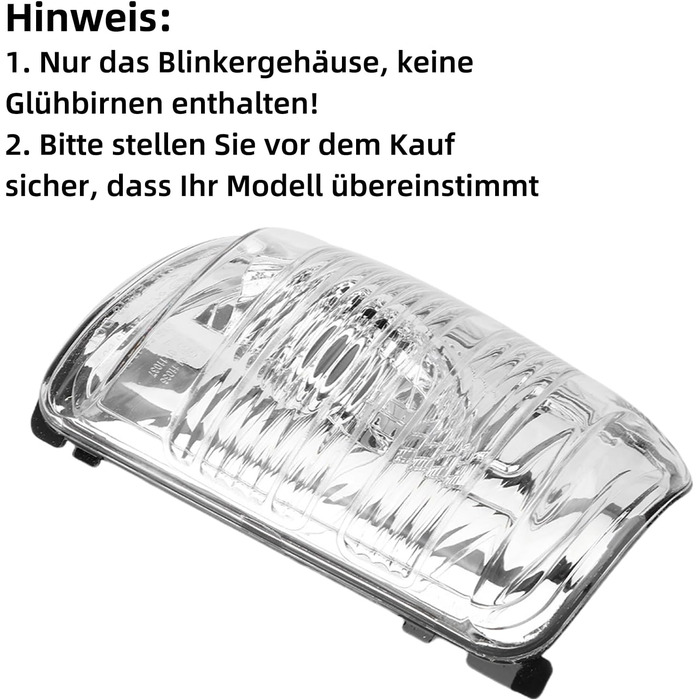 Дзеркало Покажчик повороту Скляна кришка Зовнішнє дзеркало заднього виду Двері Зовнішнє дзеркало Скло покажчика повороту Clear Fit для Ford Transit MK8 2014(Ліворуч)