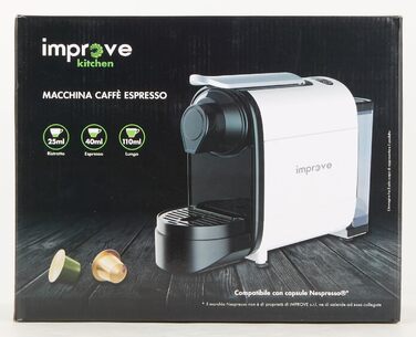 Удосконалення IMPMC01TC еспресо-машини, сумісної з Nespresso, 1400 Вт, 20 бар, 0,7 літра