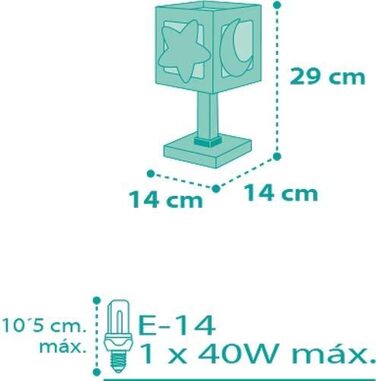 Дитяча настільна лампа приліжкова лампа дитяча кімната зірки і місяць Місячне сяйво синій, 63231T, E14