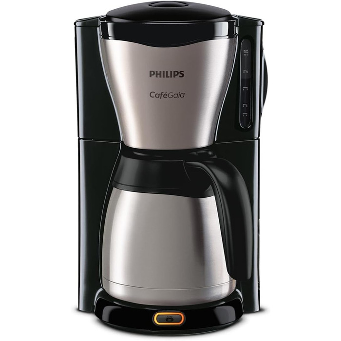 Крапельна кавоварка Philips - термос 1,2 л, до 15 чашок, нержавіюча сталь, (HD7546/20), 1000 Вт, 25,5 x 22,1 x 37,01 см, сріблястий/чорний Одномісний