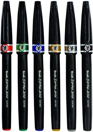 Мікрощітка Pentel Sign Pen 6 упаковка SESF30BP6M