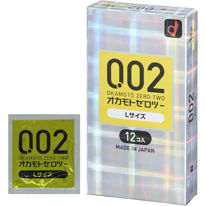 Презерватив Okamoto 0.02 EX поліуретановий 12 шт. Великий розмір (імпорт з Японії)