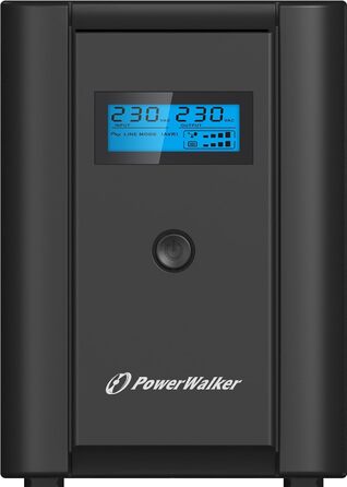 Лінійно-інтерактивний ДБЖ PowerWalker VI SH/SHL з потужністю 600 ВА/600 Вт, з РК-дисплеєм та стабілізатором напруги