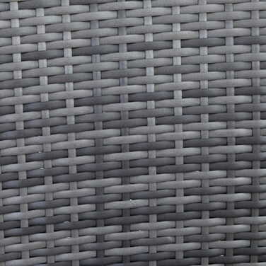 Крісло greemotion Poly Rattan Ticino, Садове крісло з подушками, 65 x 90 x 59 см, Сірий