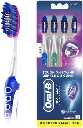 Зубні щітки Oral-B Pro-Flex Stain Eraser, м'які, 4 шт. и