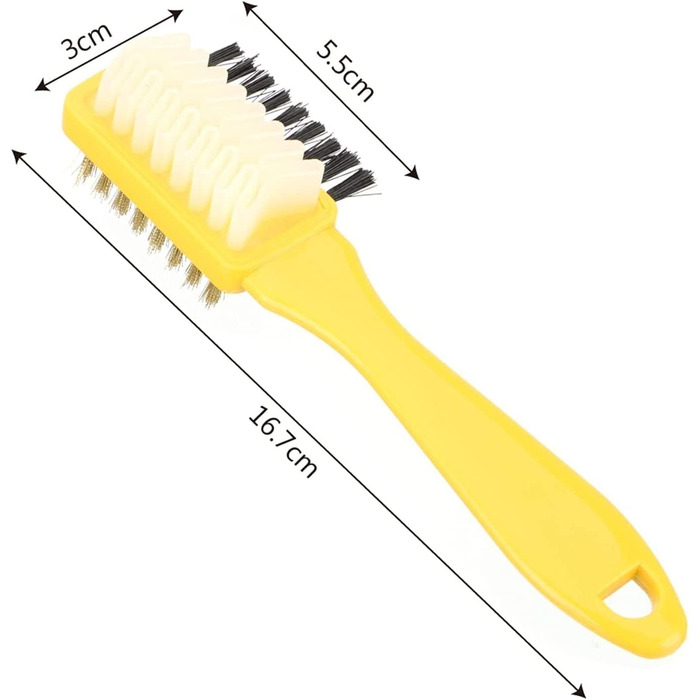 Щітка для взуття, побутове замшеве взуття з нубуку 3-в-1, засіб для чищення черевиків, щітка для взуття, щітка для чищення, набір гумових гумок, щітка onecolor