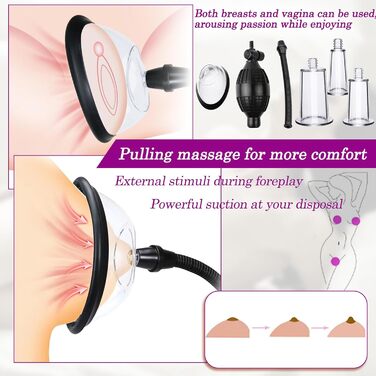 Еротична секс-іграшка BDSMLOVE Vagina Pump для жінок, Pump Clitoris Vacuum Pump Nipple Sosking Sople з 5 сильними присосками, Набір секс-іграшок для пари (15)