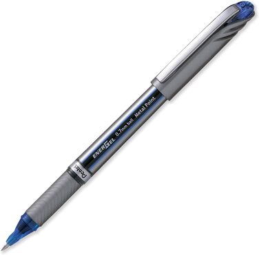 Ручка Pentel Energel BL27 з рідким гелевим чорнилом, металевий наконечник 0,7 мм, в упаковці в подушку, синя, 6 шт.