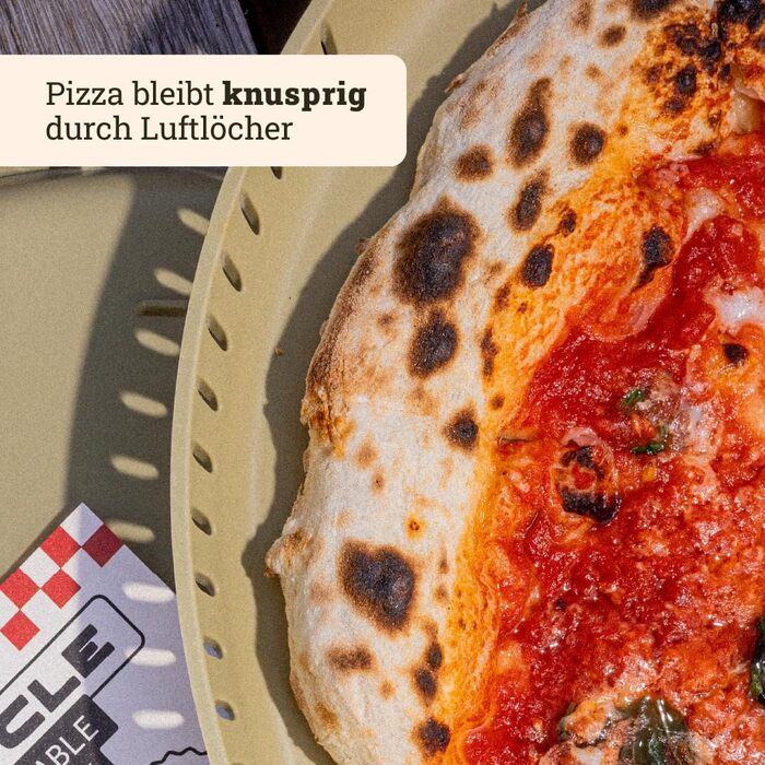 Багаторазова коробка для піци PIZZycle Штабельована коробка для зберігання піци (4 шт. и) - Теплоізоляційна - Коробка для піци підходить для піци до 33x33 см - Багаторазова упаковка для піци - Коробка для піци з кришкою (змішана) змішана 4