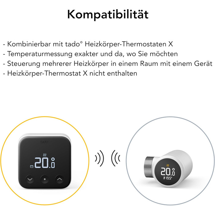 Додатковий продукт для інтелектуальних радіаторних термостатів X, для оптимального керування радіаторами, економії енергії та витрат, легкого встановлення своїми руками, несумісний з tado V3